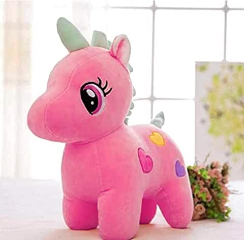 Image of Unicorn Teddy Bear Plush Soft Toy Cute Kids Birthday Animal Baby Boys /Girls (25 cm, Pink)