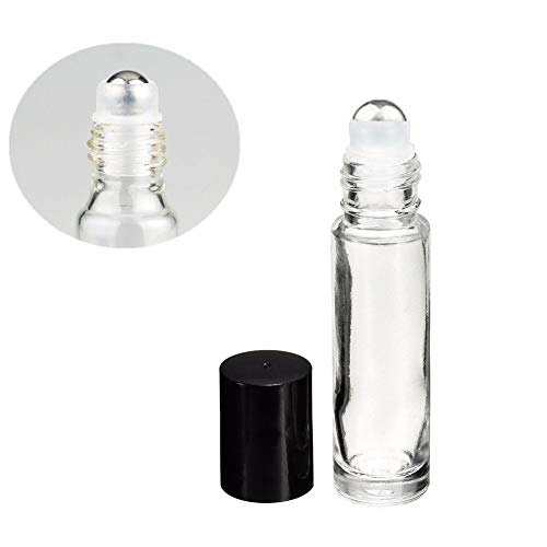 Preisvergleich Produktbild yinyinpu Ätherisches Öl Flaschen Leere Parfümflasche Nachfüllbare Rollerflasche Glasflaschen Duft Parfüm Aromatherapie Ätherisches Öl Flüssigkeitsbehälter Black