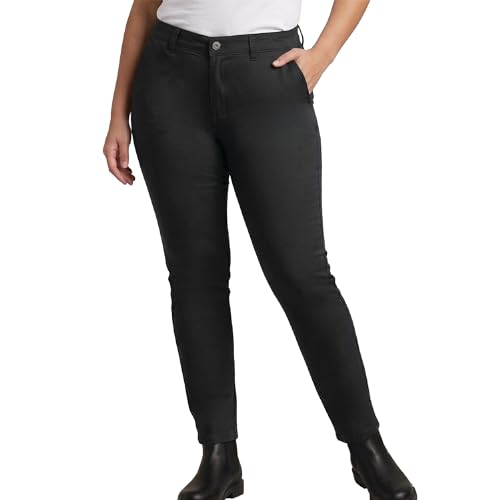 Dickies Womens Plus Size Slim Fit Twill Pants, Size Up Narrow Through Hips