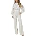 QZKLWG Women's fashionable round neck top with grid splicing, long sleeved zipper, elegant jumpsuit