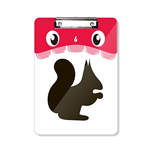 Bloc-notes A4 écureuil noir pour écrire partout sans table facilement
