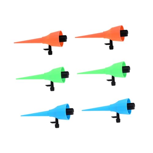 LAPYAPPE 6個 恒圧自動水やり器 可能な水流バルブ付き灌漑装置 植物用セルフウォータースパイク 室内外ガーデニング用灌漑機器