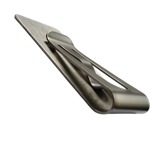 2 Pack Money Clip with 2 Point Safe Lock Minimalist Stainless Steel Light Tight Bill Holder for Men Wallet Women Purse Front Pocket ID Credit Card Cash Silver Black2