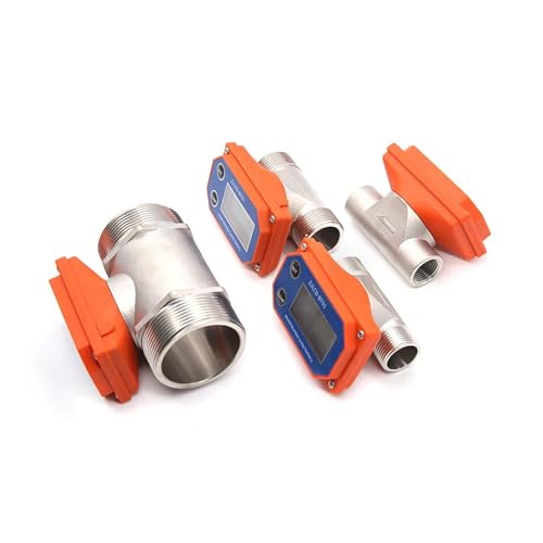 Medidor de flujo DN15 LCD electrónico de acero inoxidable con sensor de rosca para agua de riego 6