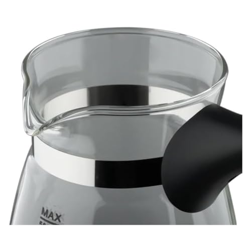 Image of Kripara Sales Electric Turkish Coffee Maker and Kettle, Glass Pot with Handle, 500ml Capacity, Black and Clear 600W, Multi-Purpose for Coffee, Tea and Milk