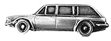 Zinn-Effekt Anstecknadel mit britischem Oldtimer, 2000 MK1 Kombi ref264, Zinn Effekt