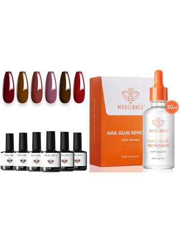 Image of modelones 30 ML Nail Glue Remover for Press On Nails Base Top Coat, Upgrade Clear Stick On Nails Remover for Acrylic Tips