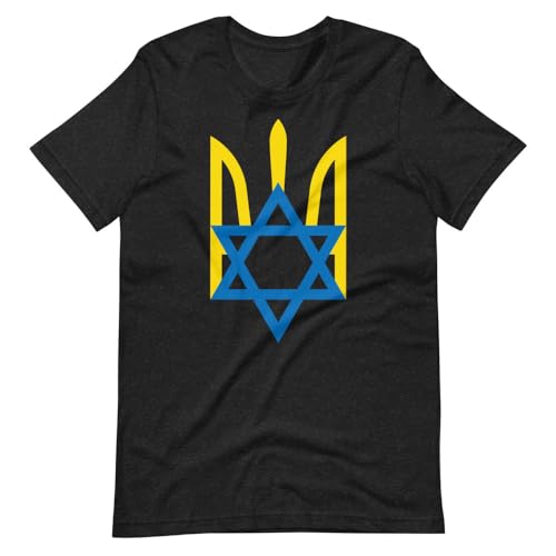 I Stand with Israel - Ukraine Trident Star of David Unisex T-Shirt