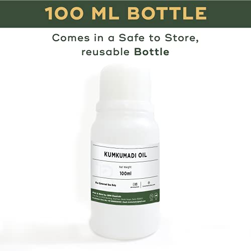Image of Kumkumadi Essential Oil - Therapeutic & Cosmetic Grade - 100 Ml For Aromatherapy, Diffuser, Soap Making, Cosmetic Making, Lotions, Creams, Diy Personal Care For Face, Hair, Skin & Body