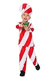 galeeup Candy Cane Costume Kids Gift Box Boys Christmas Cosplay Outfit Top Pants Hat Full Set Suit