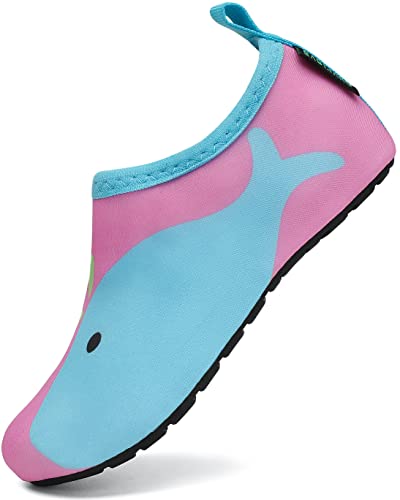 SAGUARO Wasserschuhe Kinder Aquaschuhe Jungen Badeschuhe Mädchen Schnell Trocknend Schwimmschuhe Leicht Strandschuhe Stil:5 Pink Gr.22/23