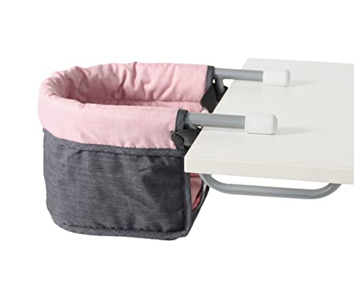 Bayer Chic 2000 735-81 Tischsitz 60 cm, Puppen-Hochstuhl, Melange anthrazit-rosa