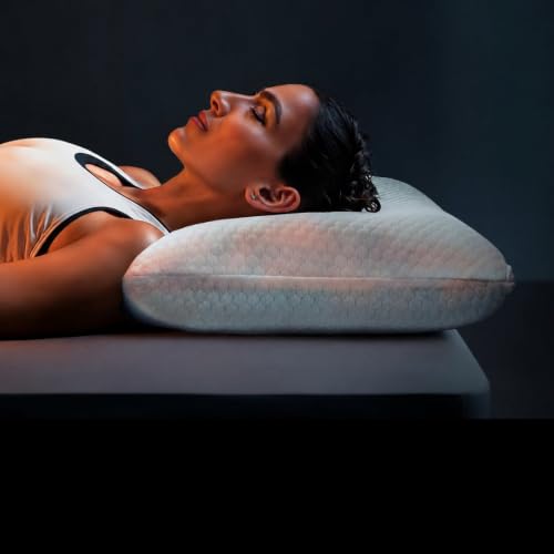 Image of Duroflex Energise 100% Latex Pillow - Cooling Pincore Ventilation, Medium-Soft Support, Hypoallergenic Natural Latex for Neck Alignment & Restorative Sleep (23.5x15.5 Inch)