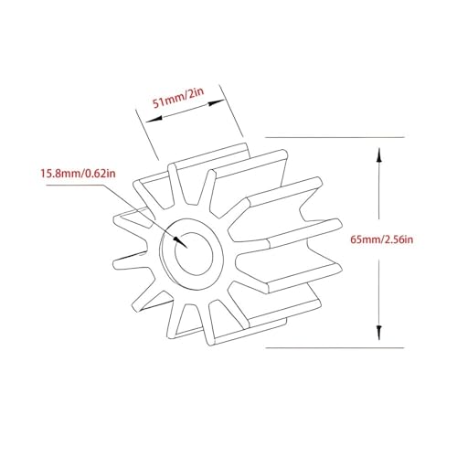 Kit turbine de pompe à eau CEF 15000K pour moteur marin 500167