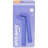 HICCAWAY Hiccup Straw - Stops Hiccups Naturally & Fast - As Seen On Shark Tank - Clinically Proven Relief for All Ages, Children & Adults - Safe, Lightweight, & Reusable (Purple, 2 Pack)