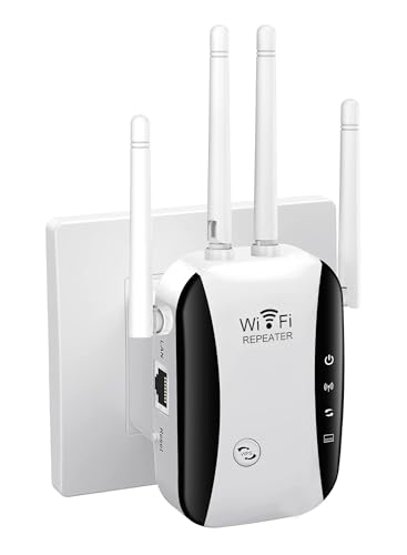 Ripetitore WiFi Potente 300Mbps (2.4 GHz) con 4 Antenne, Amplificatore di...