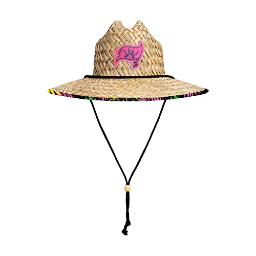 Image of FOCO Men's NCAA College Team Logo Floral Straw Sun Hat