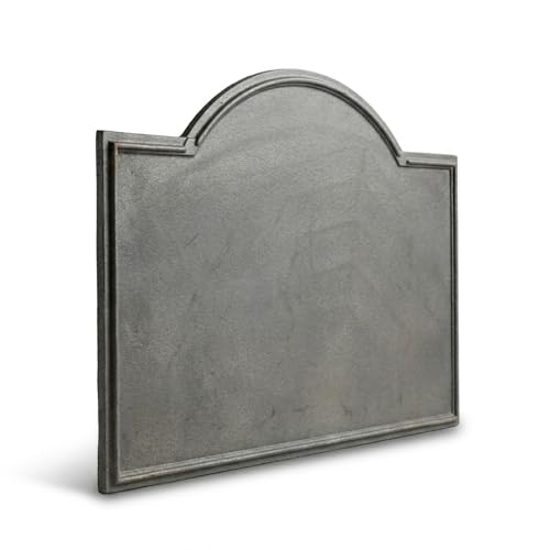 LUNA WAY CAST IRON - Plaque de Cheminée en Fonte | Stocke et Réflète la Chaleur | Durabilité | Protection et Esthétique | Installation Facile, Gris, 40 x...