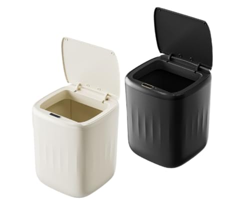 Lixeira Inteligente 20L com Sensor Automático – Recarregável via USB, Fechamento Hermético Antiodor, Silenciosa, Design Moderno – Ideal para Banheiro, Cozinha, Quarto e Escritório (BRANCA)