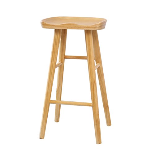 ZRXian-Taburetes Wood High Stool Bar cocinas Dining Chair Breakfast Stool | Bar Chair Tall Stool Counter Chair Vintage Retro Barstool Design (Tamaño : 65cm)