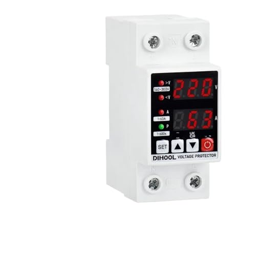 Protecteur Rail Din AC 110V 63A contre surtension et sous-tension automatique