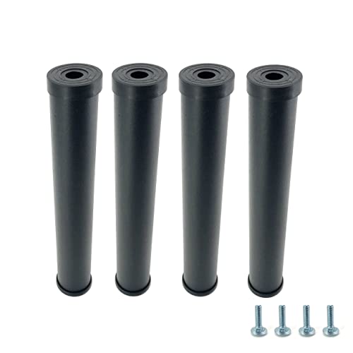 Soluko - Set 4 Piedi per Rete a Doghe Gambe Letto Universali in Acciaio Resistente con Gomma Anti Graffio e Anti Scivolo (26 cm)
