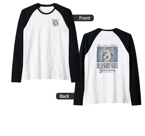 T-shirt Disney La Belle au Bois Dormant Raglan Baseball Once Upon A Time Vintage