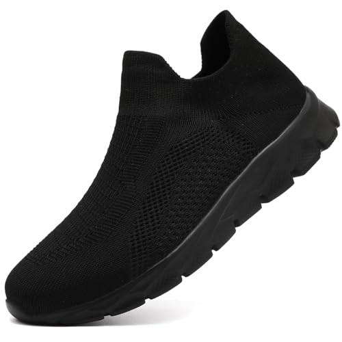 Womens Slip on Walking Shoes Running Tennis Sneakers Gym Lightweight Breathable Sock Shoe Non-Slip Mesh Fashion Casual Comfor Athletic Fitness Outdoor Workout