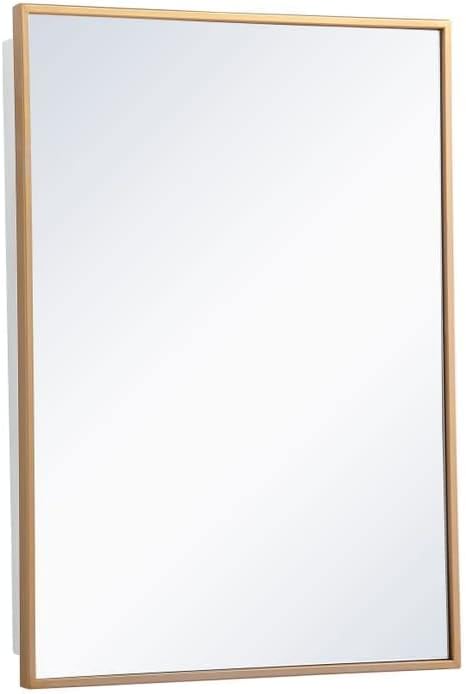 Elegant Decor Wyn 20x28 Metal and MDF Mirror Medicine Cabinet in Black