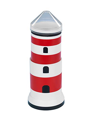 Wenko Support pour coton-tige et distributeur Lighthouse de coton-tige, un beau point de repère décoratif dans la salle de bain