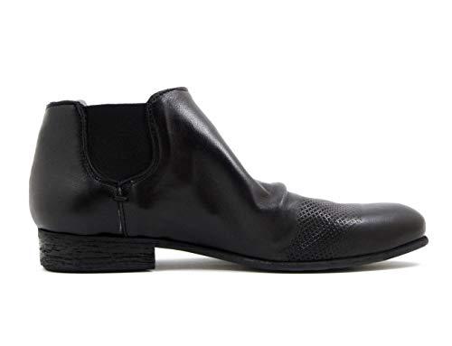Osvaldo Dangereux, Bottines d’été en Cuir Noir, Beatles avec élastique, Talon Bas 2 cm, 236 - Les Beatles, Paul McCartney, John Lennon, RIngo Starr, George Harrison Osvaldo Dangereux, Bottines d'été en Cuir Noir, Beatles avec élastique, Talon Bas 2 cm, 236 – Image 5