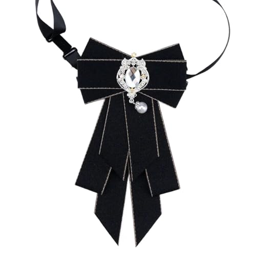Nœud papillon strass rétro pour rompre l'austérité du tailleur - 4