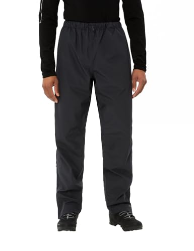 VAUDE Regenhose Herren Fluid Pants II - Wasserdichte, atmungsaktive Multifunktionshose für Radfahren, Wandern, Outdoor, Eco Finish, PFC-frei, reflektierende Details, verstellbare Beinweite