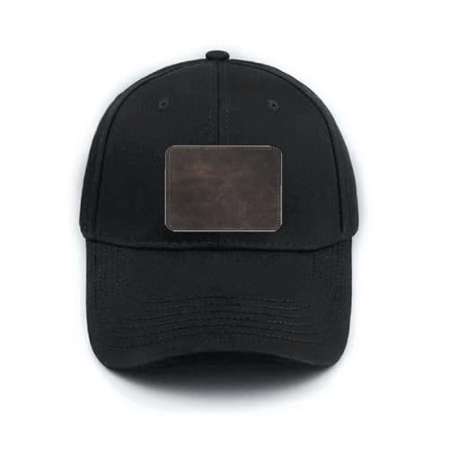 Casquette en cuir noir classique avec visière incurvée et finitions premium