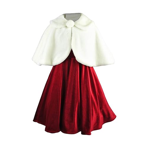 Girls Faux Fur Bolero Shrug Shawl Kids Cute Comfy Wraps Princess Cape Cloak Dress Coat Party Wedding Birthday Outfits4