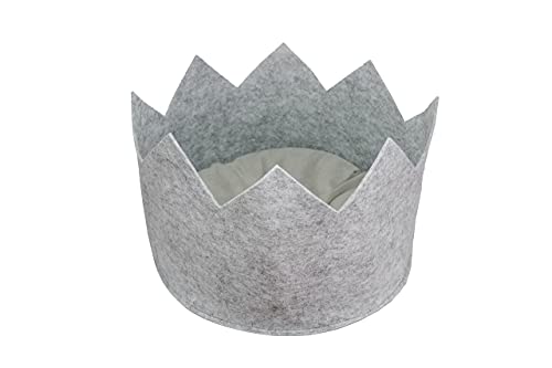 Viva Haustierliegeplatz Krone 36 x 24 cm, Filz, grau, Hunde- und Katzenbett