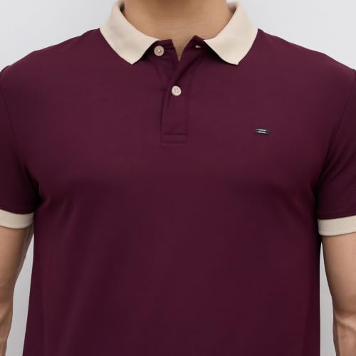 Image of Nostrum Mary Half Sleeve Polo T-Shirt with Two-Tone Collar, Stylish T Shirt for Men, Polo Tshirts for Men, Cotton T Shirt for Man, Casual Tshirt for Mens Boys
