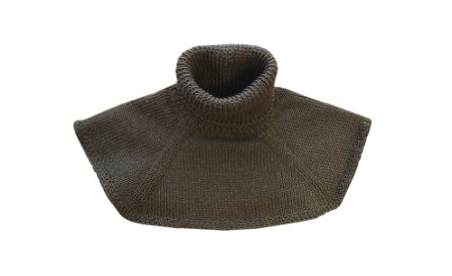 100 % Merinowolle, für Erwachsene, Damen, Herren, Halswärmer, Schal, Chemisette, gestrickt Gr. Einheitsgröße, dunkelgrau Cover