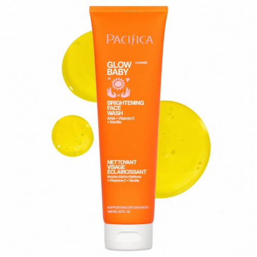 Pacifica Glow Baby Brightening Facial Cleanser 5oz &ndash; Vitamin C & Glycolic Acid (AHA) Face Wash for...