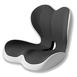 StarAneer Seat Cushion Premium Ergonomic Memory Foam Car & Office Chair Seat Cushion - Orthopedic Lumbar Support for Back Pain Relief, Non-Slip Design for Car, Truck, Home Chair & Office Seat