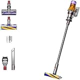 Dyson V15 Detect Absolute Staubsauger Kabellos - Akkusauger, HEPA-Filter, Kabelloser Akkuhandstaubsauger Handstaubsauger Beutellos, inkl. JUNG Bodenpflegetücher, Nachtblau / Kupfer