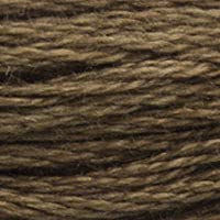 Image of DMC 117-3781 Mouline Stranded Cotton Six Strand Embroidery Floss Thread, Dark Mocha Brown, 8.7-Yard