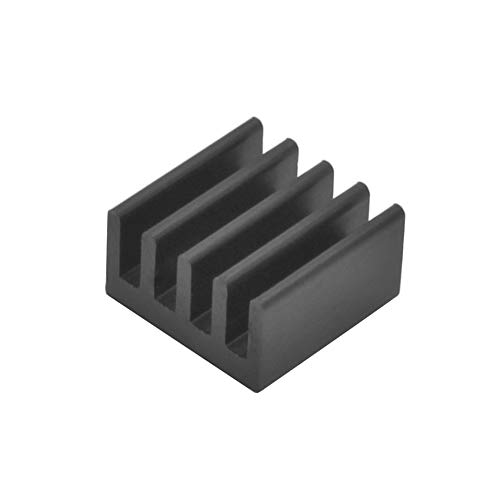 30pcs Aluminum Heatsink 8.8x8.8x5mm / 0.35x.035x0.2 inches with Thermal Conductive Adhesive Tape for Raspberry pi Electronic Chip MOS IC Diode Triode Cooling Heat Dissipation
