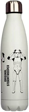 Puckator The Original Stormtrooper - Stainless Steel Water Bottle - Cold for 24h and Hot for 12h - Metal Water Bottles with Sci-fi Design - Double Walled Modern Thermos Flask - Bpa Free - 500 ml