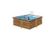 Holzpool Gre Poolprofi Sunbay Quadrat Carra 3,05m x 3,05m x 1,19m
