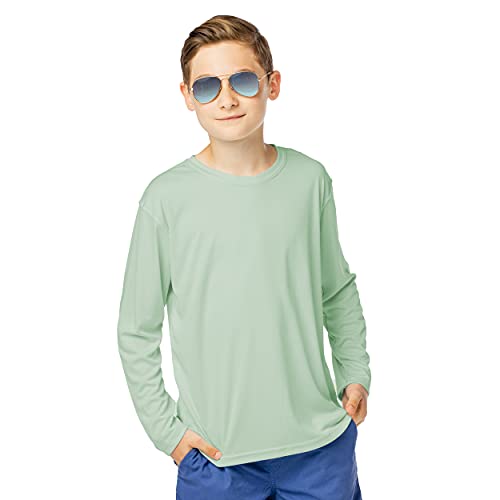Vapor Apparel Youth UPF 50+ Sun Protection Quick-Dry Long Sleeve T-Shirt Small Seagrass