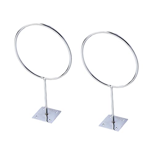 OSOLADY 2Pcs Wall Mount Stainless Steel Ball Storage Rack Durable Holder for Basketball Soccer Volleyball Exercise and Medicine Balls for Home Office Garage Gym