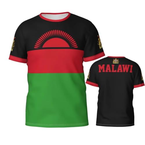 T-shirt foot Malawi pour homme maillot de sport respirant coloré