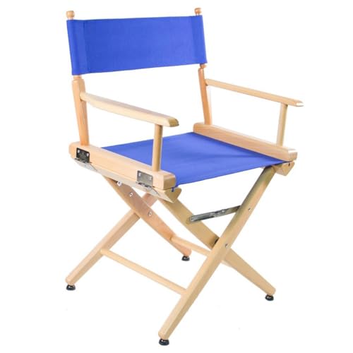 Filmcraft Short Director Chairs (Natural Frame/Blue Canvas)