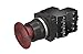 Siemens 52BR8JRG Heavy Duty Illuminated Twist-to-Release Unit, 30mm, Red, 1-3/4" Plastic Mushroom Head, Maintained, 2NC Contact, 480V AC Transformer, Incandescent Bulb, BlackMax, Water/Oiltight